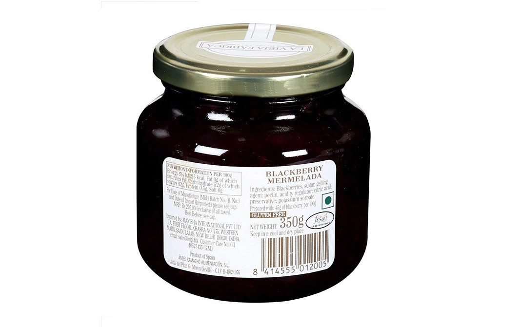 La Vieja Fabrica Blackberry Marmelada (Jam)   Glass Jar  350 grams
